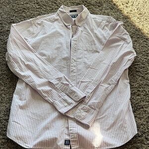 Rye Pink and White Striped Casual Shirt
